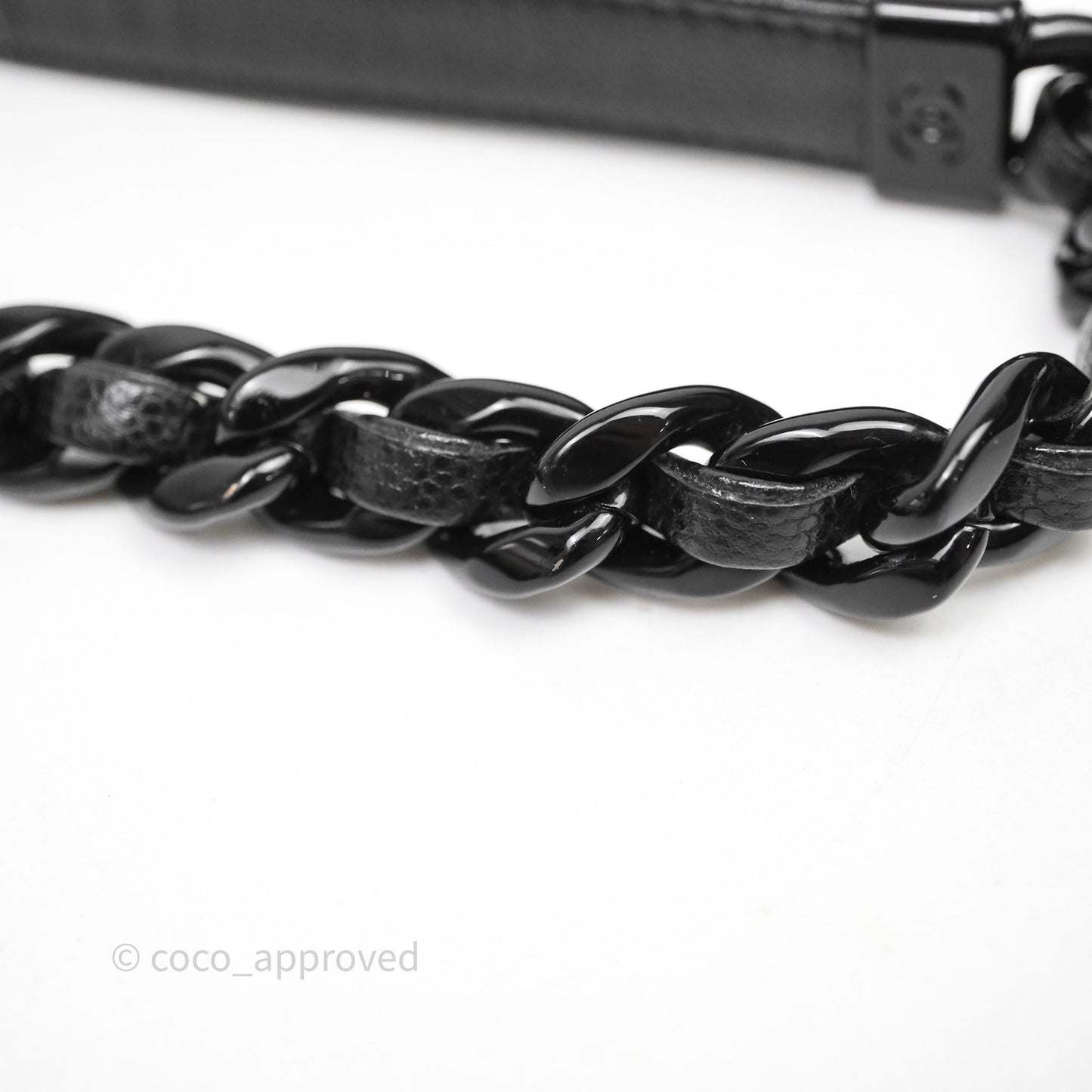 Chanel Quilted So Black Wallet on Chain WOC Caviar Incognito Hardware