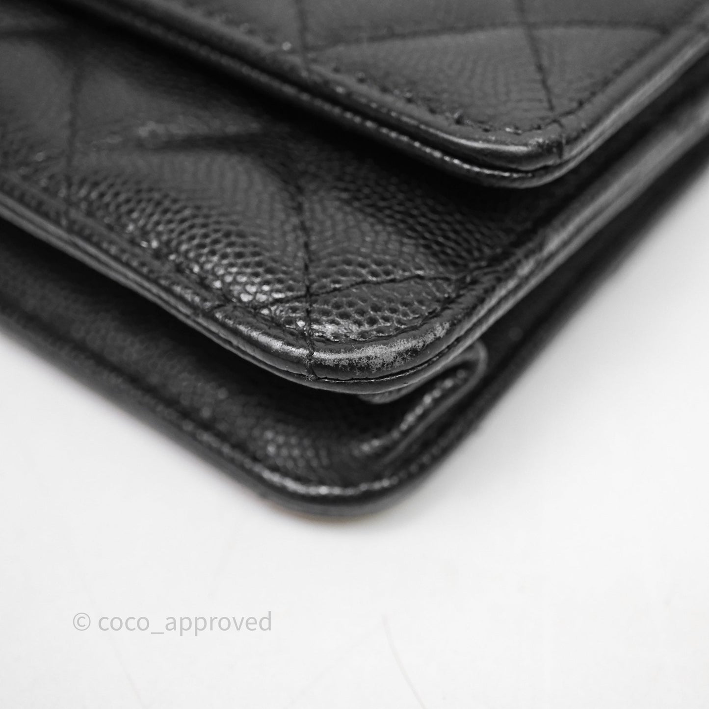 Chanel Quilted So Black Wallet on Chain WOC Caviar Incognito Hardware
