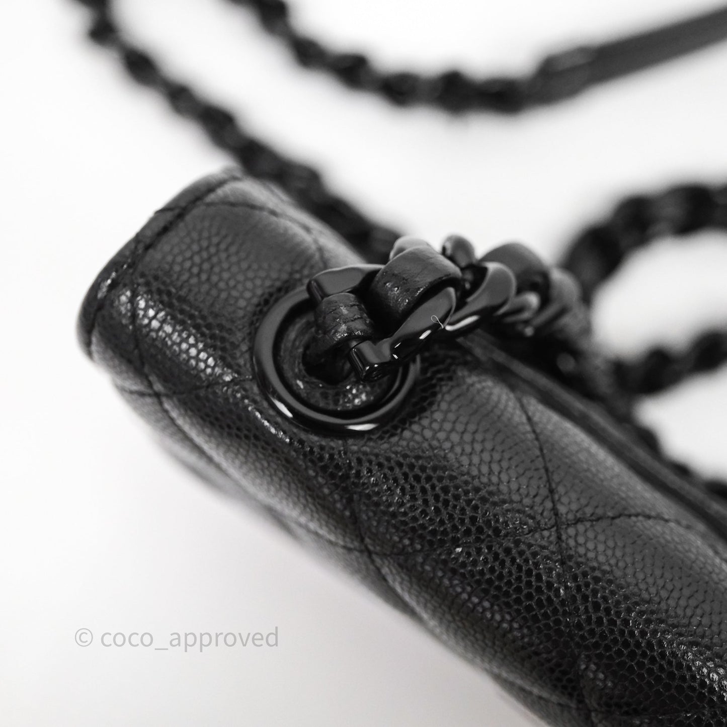Chanel Quilted So Black Wallet on Chain WOC Caviar Incognito Hardware