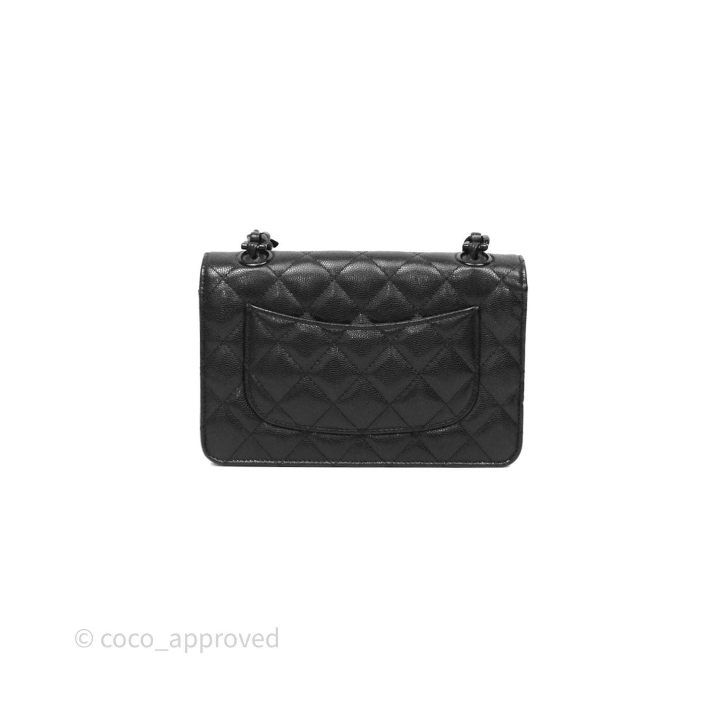 Chanel Quilted So Black Wallet on Chain WOC Caviar Incognito Hardware