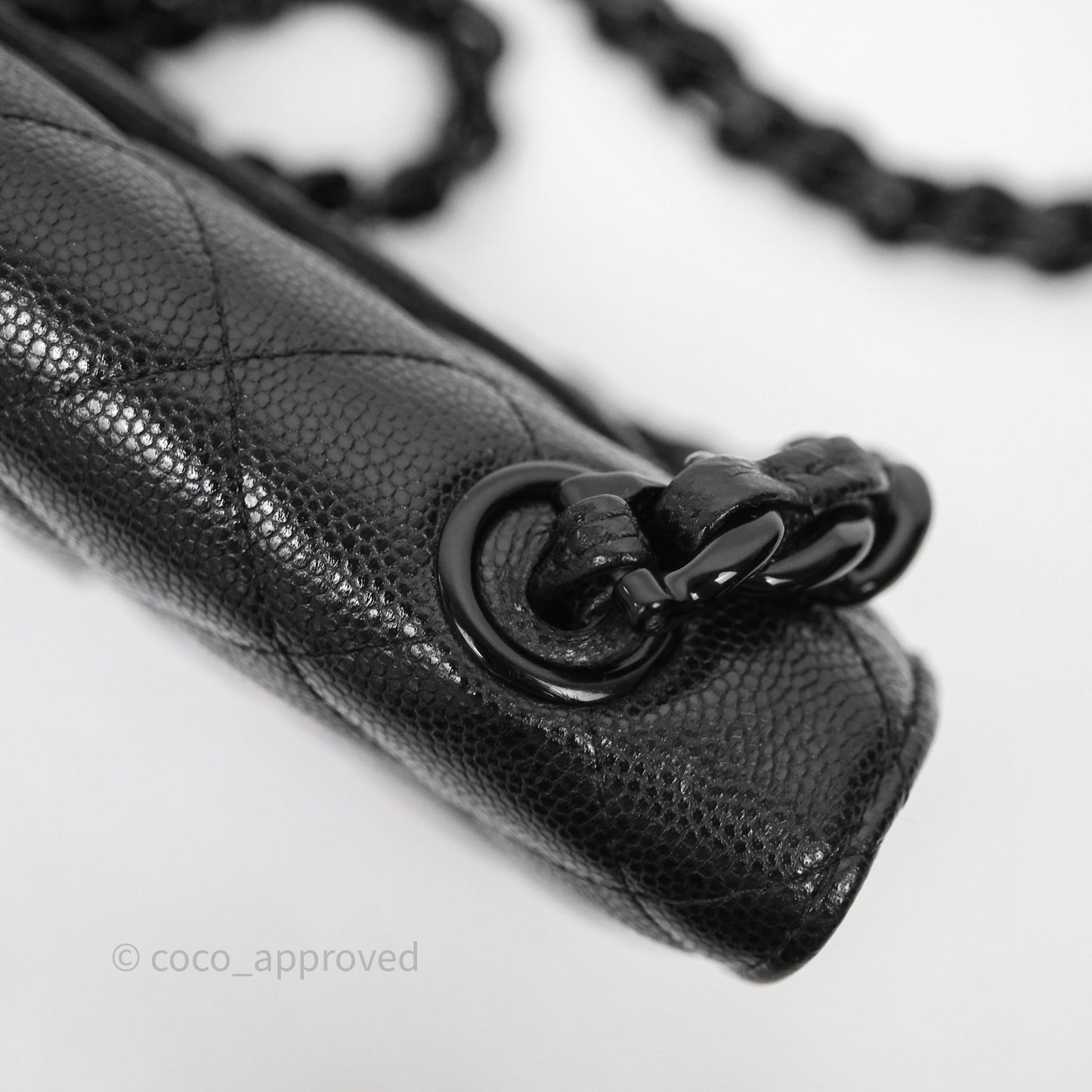 Chanel Quilted So Black Wallet on Chain WOC Caviar Incognito Hardware