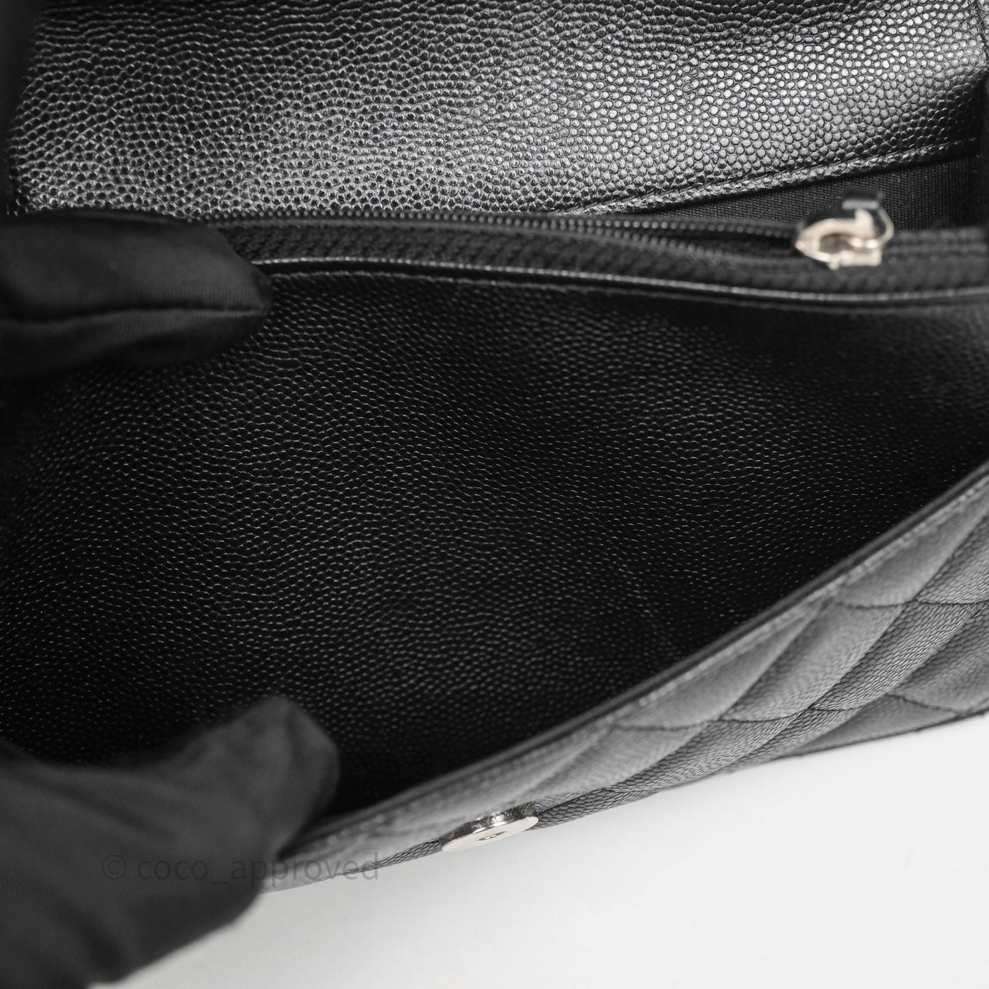 Chanel Quilted So Black Wallet on Chain WOC Caviar Incognito Hardware