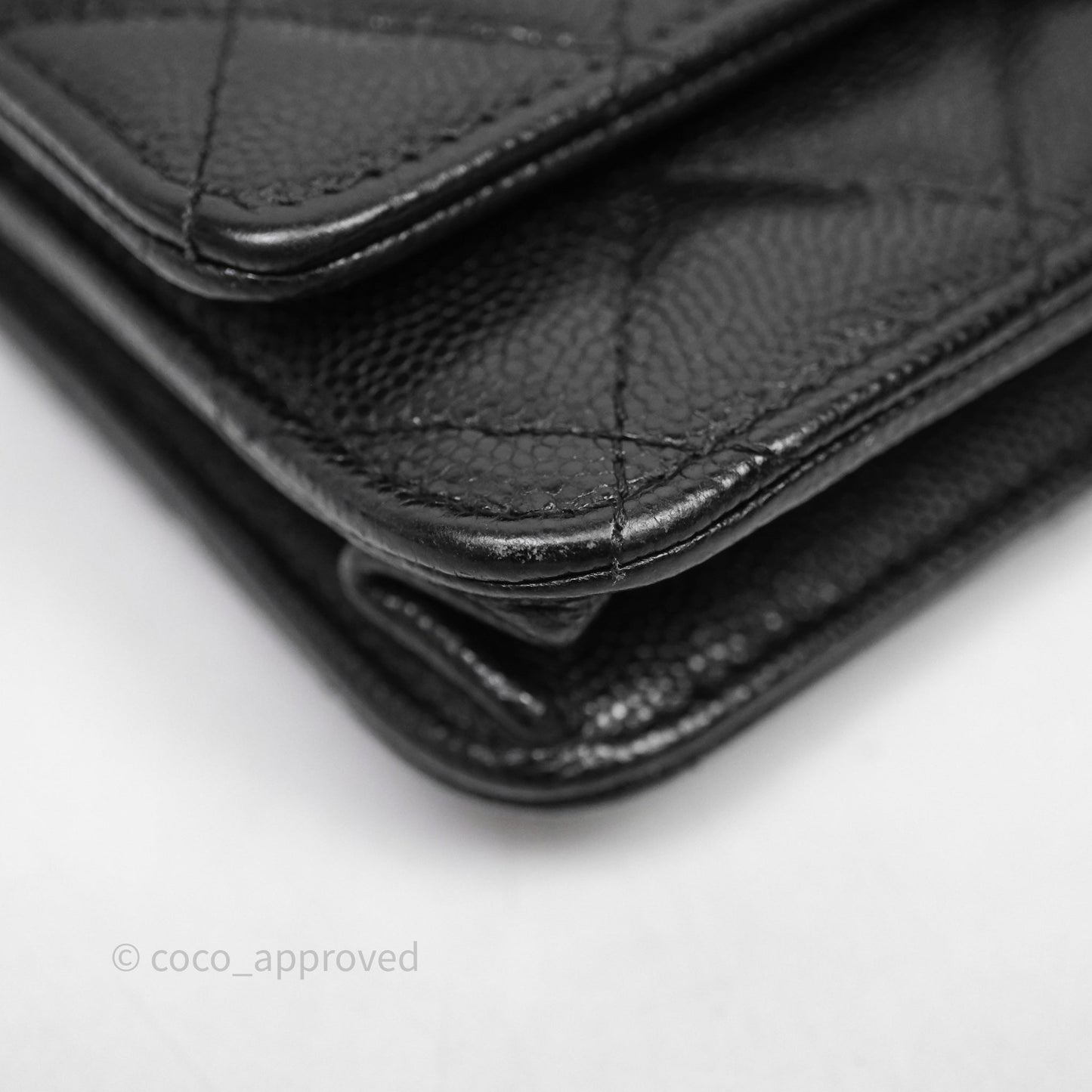 Chanel Quilted So Black Wallet on Chain WOC Caviar Incognito Hardware