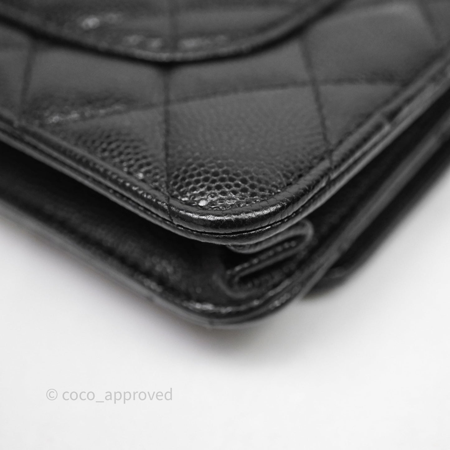 Chanel Quilted So Black Wallet on Chain WOC Caviar Incognito Hardware