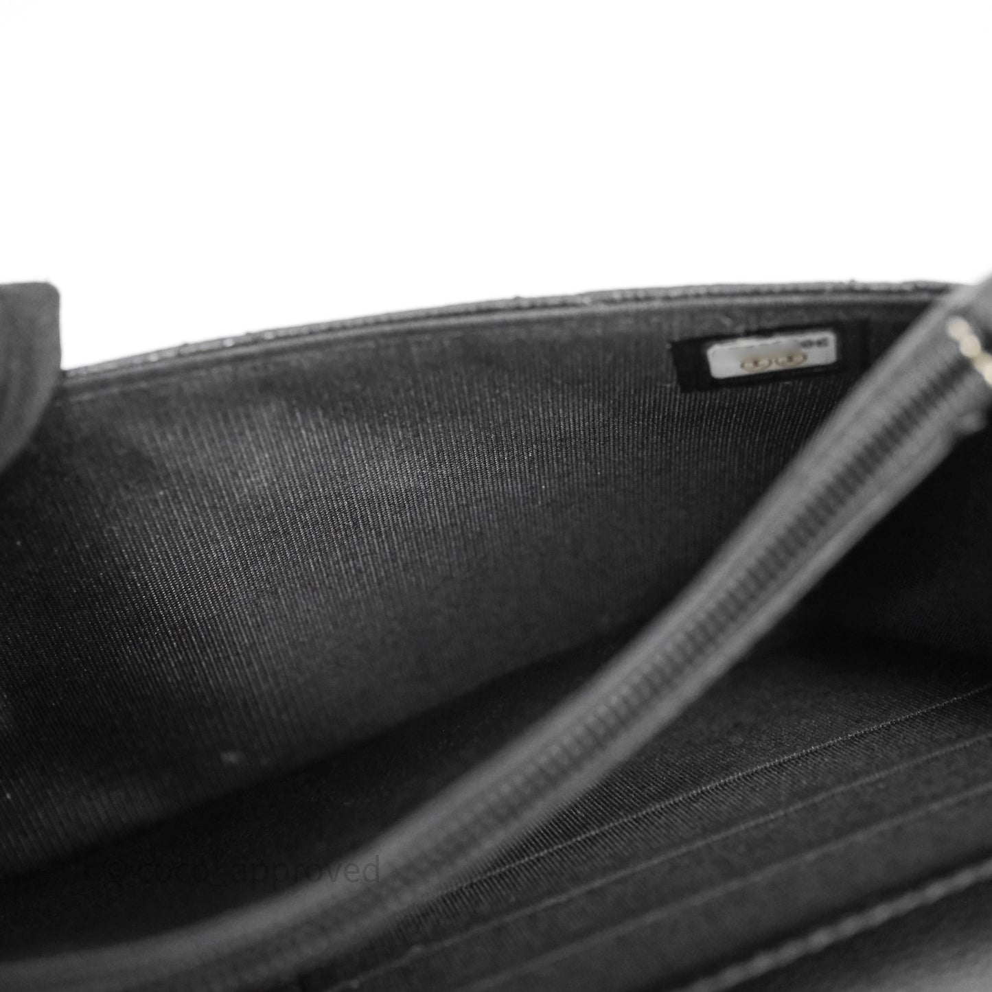 Chanel Quilted So Black Wallet on Chain WOC Caviar Incognito Hardware