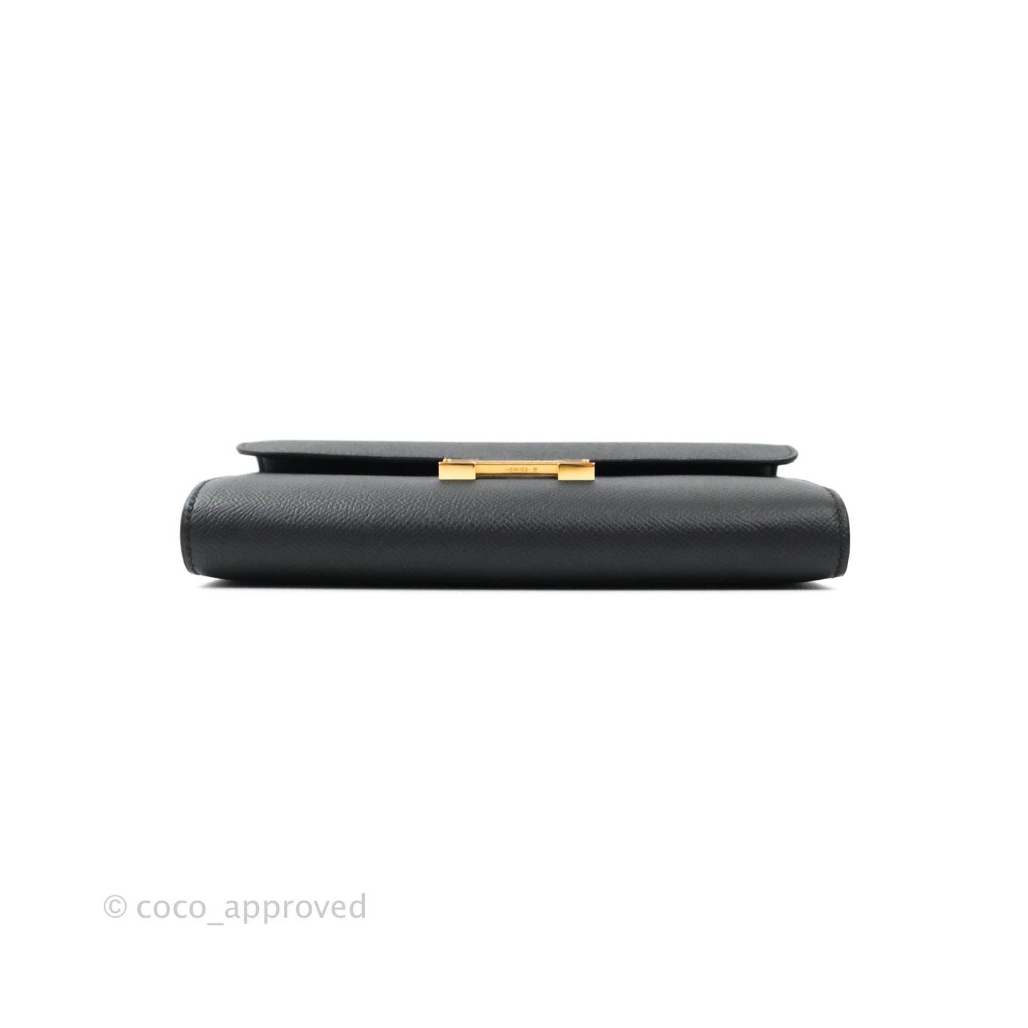 Hermès Constance Long To Go Wallet Black Epsom Gold Hardware