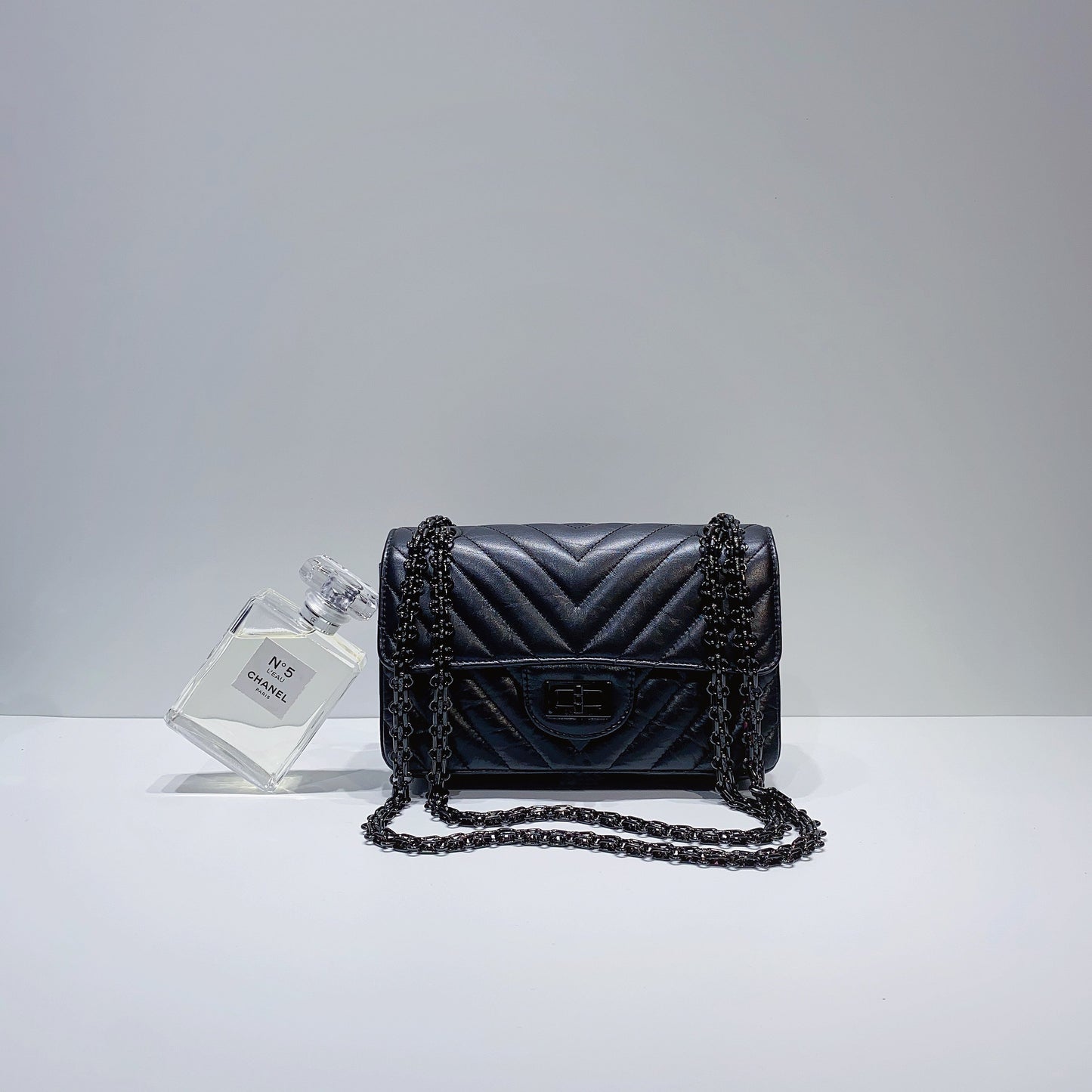 No.3717-Chanel So Black Mini Reissue 2.55 Flap Bag