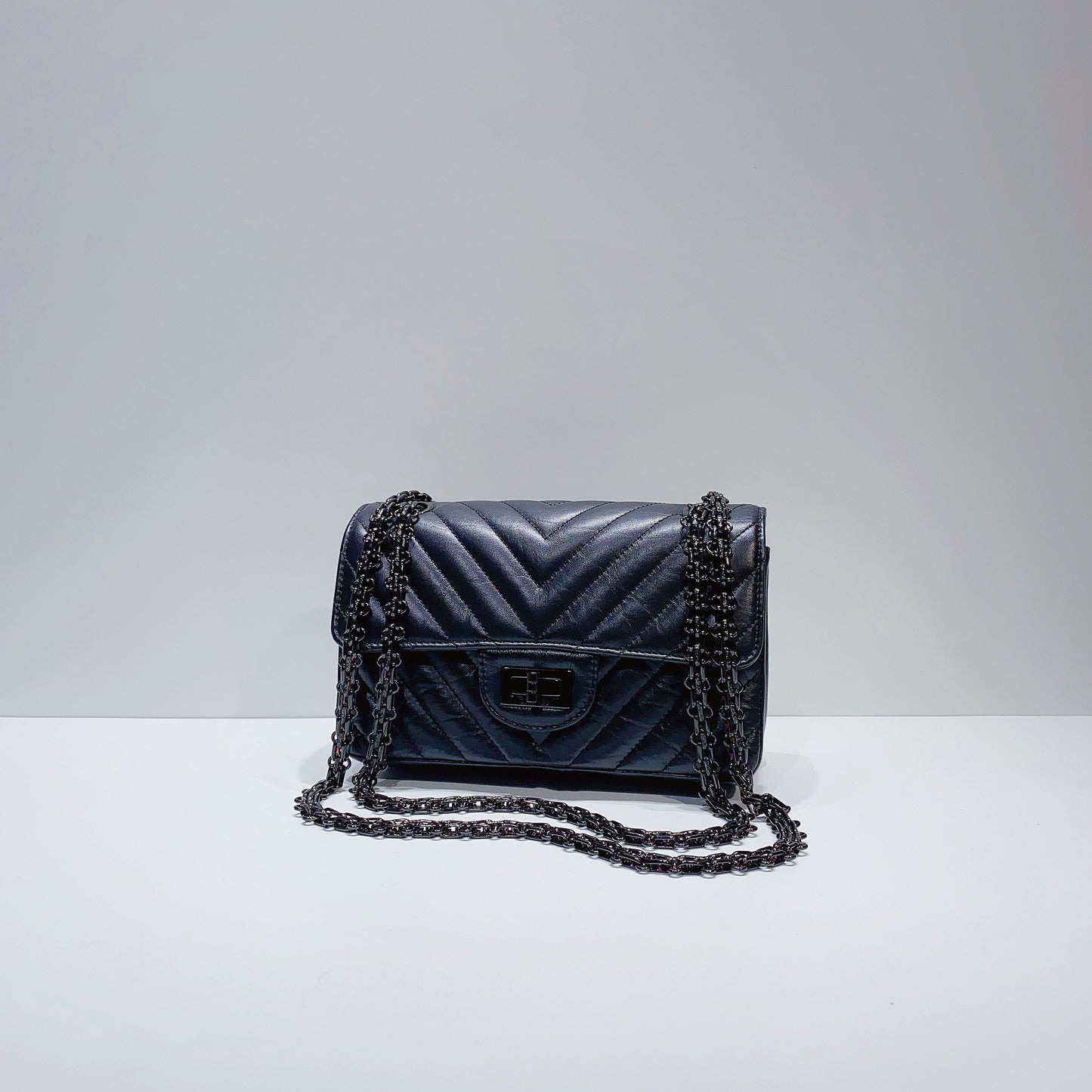 No.3717-Chanel So Black Mini Reissue 2.55 Flap Bag