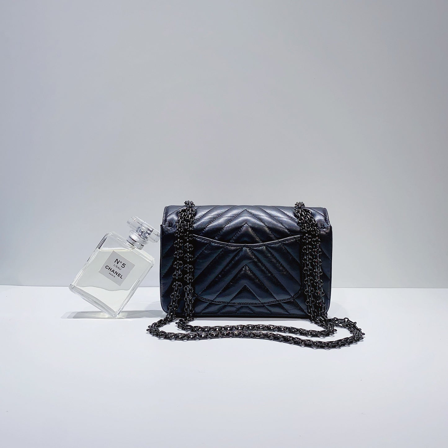No.3717-Chanel So Black Mini Reissue 2.55 Flap Bag
