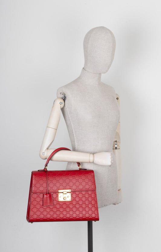 Luxury Gucci Trending 2025 GG Supreme Bag Leather Red