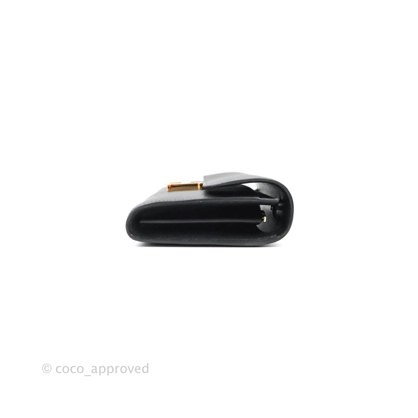 Hermès Constance Long To Go Wallet Black Epsom Gold Hardware