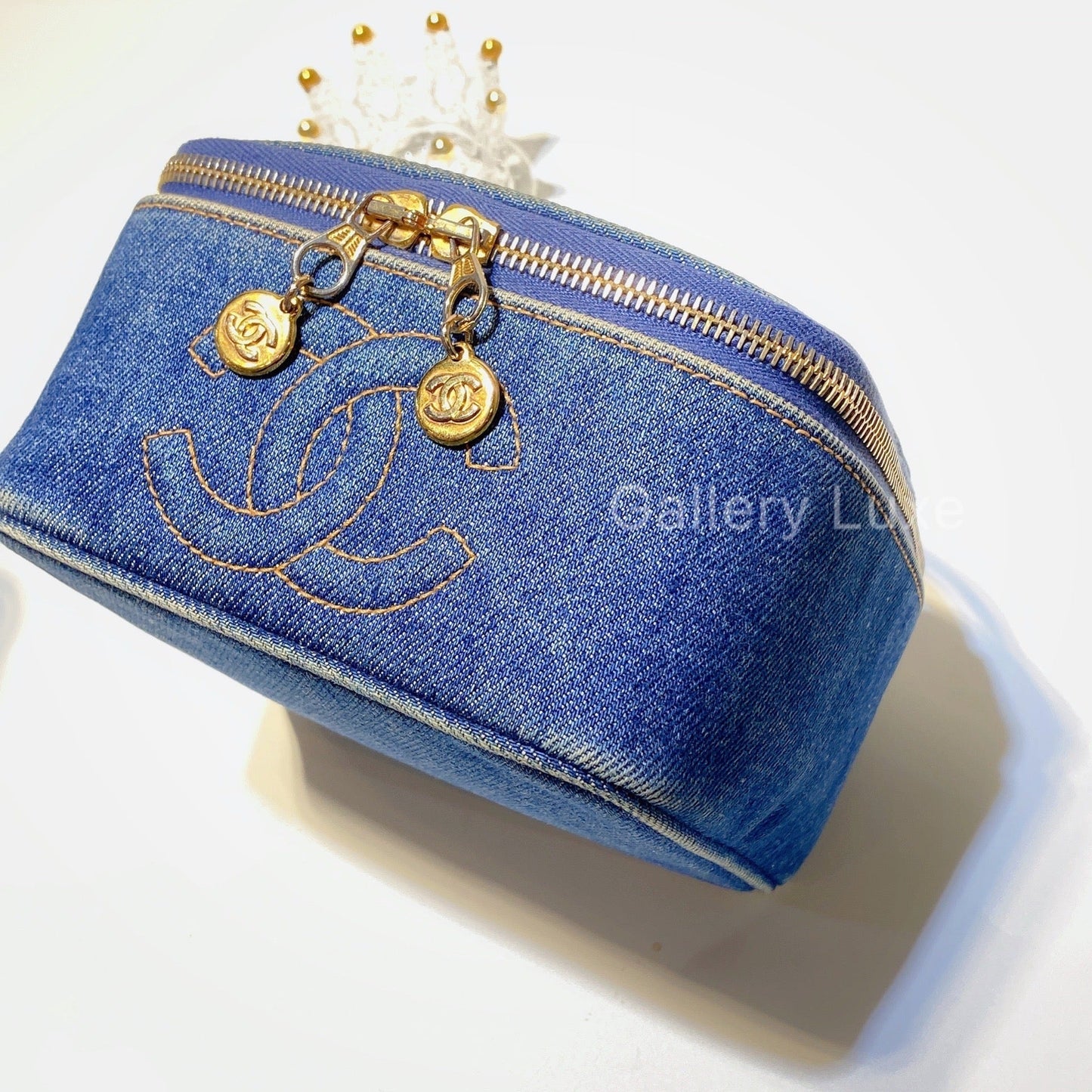 No.2796-Chanel Vintage Denim Small Vanity Box