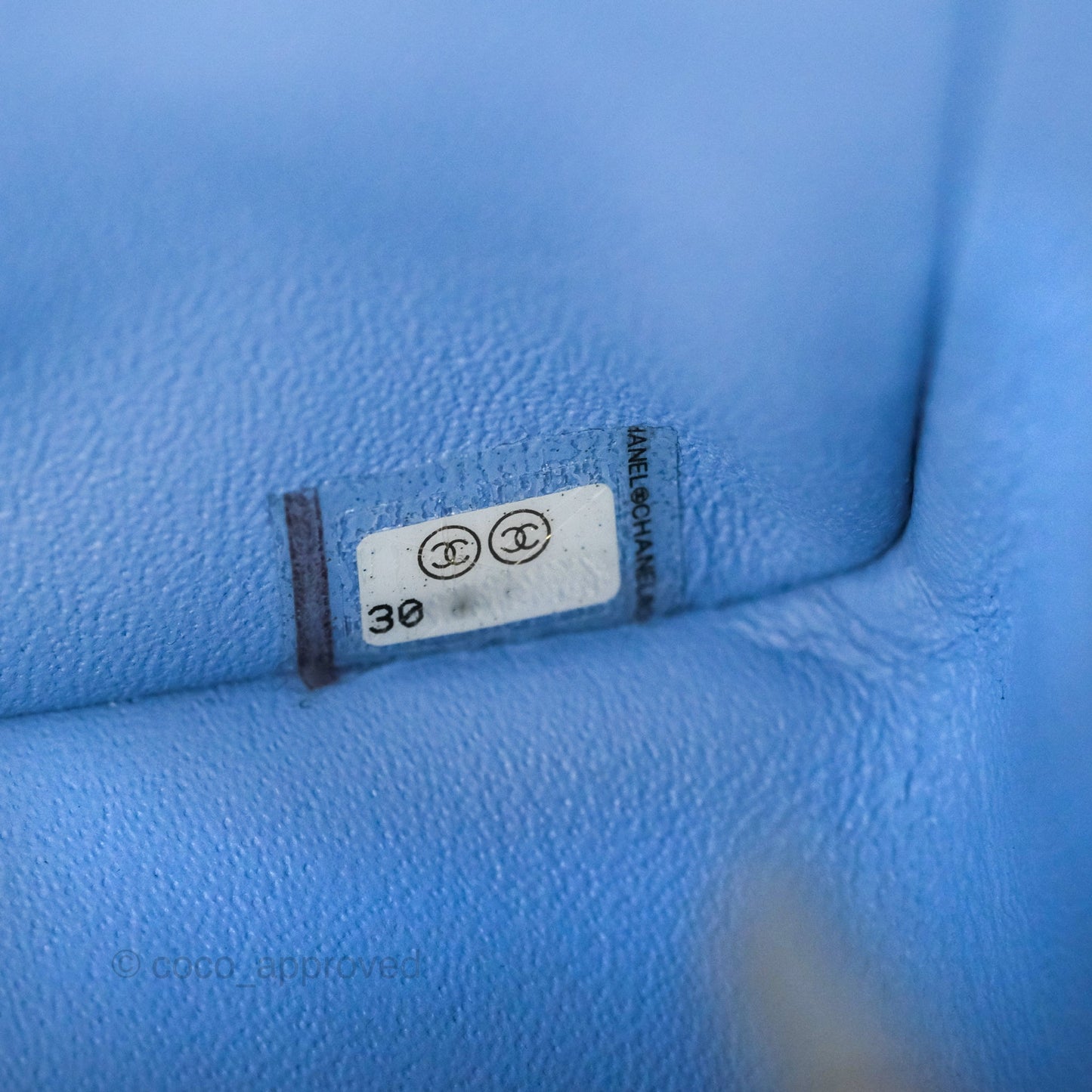 Chanel Mini Square Quilted Sky Blue Lambskin Gold Hardware 21C