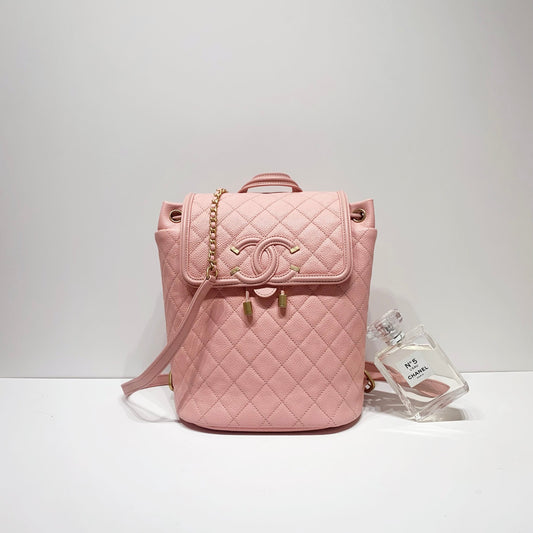 No.4131-Chanel Caviar CC Filigree Backpack (Unused / 未使用品)
