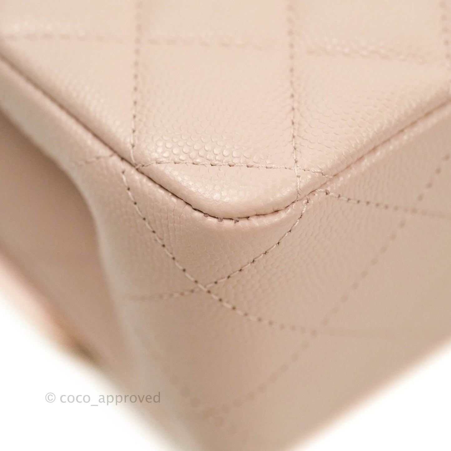 Chanel M/L Medium Double Flap Bag Rose Claire Caviar Gold Hardware 21C
