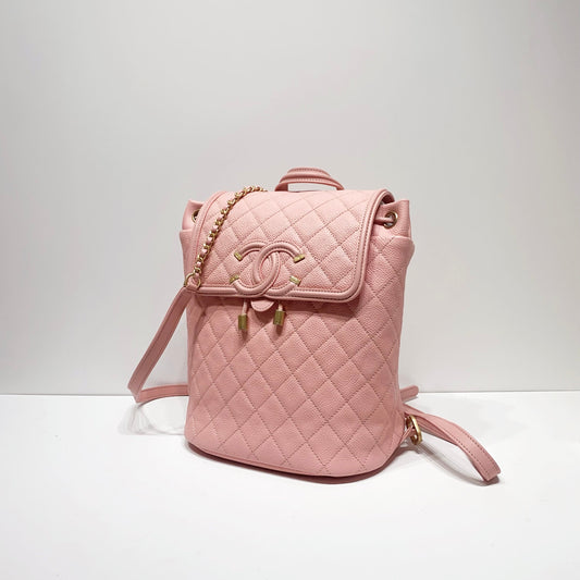 No.4131-Chanel Caviar CC Filigree Backpack (Unused / 未使用品)