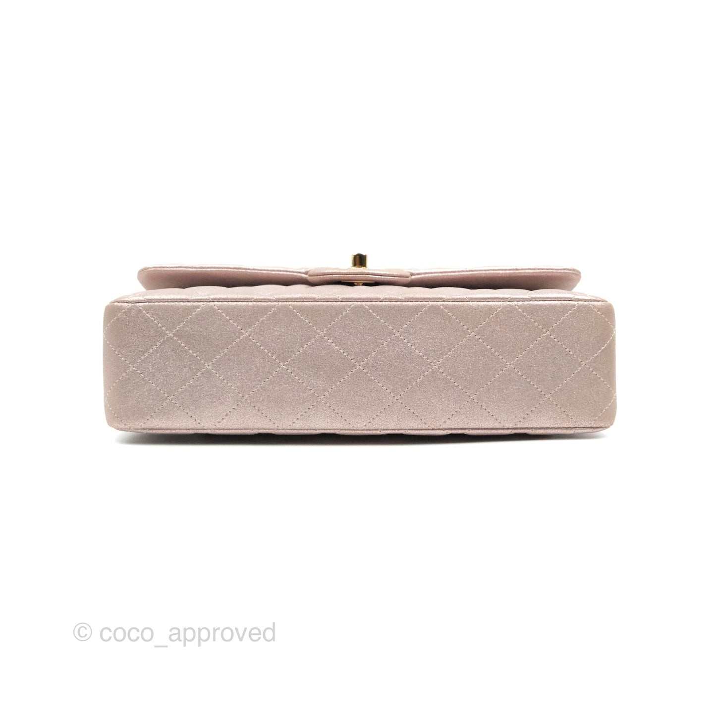 Chanel Classic M/L Medium Double Flap Rose Gold Pink Lambskin Gold Hardware