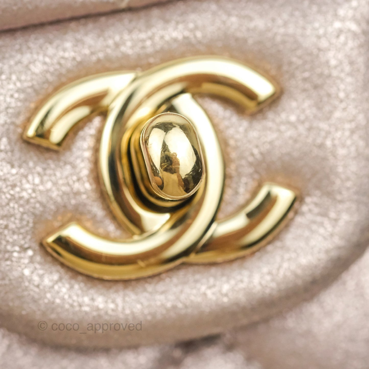 Chanel Classic M/L Medium Double Flap Rose Gold Pink Lambskin Gold Hardware