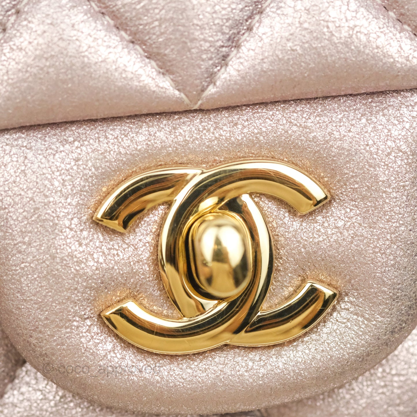 Chanel Classic M/L Medium Double Flap Rose Gold Pink Lambskin Gold Hardware