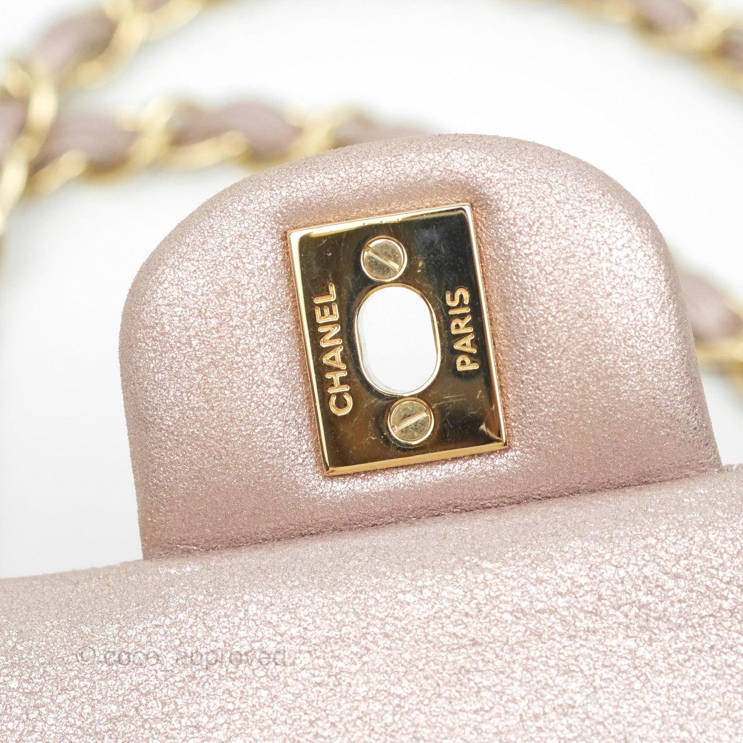 Chanel Classic M/L Medium Double Flap Rose Gold Pink Lambskin Gold Hardware