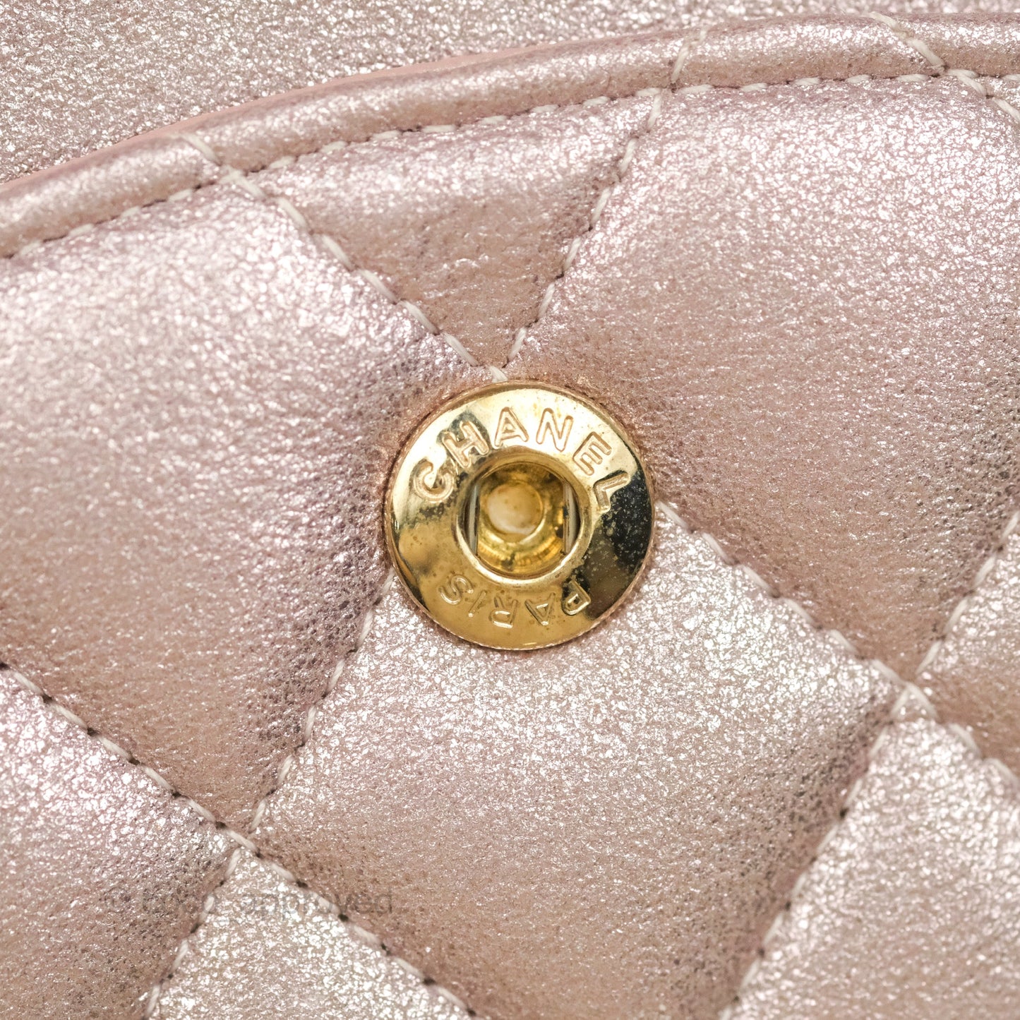 Chanel Classic M/L Medium Double Flap Rose Gold Pink Lambskin Gold Hardware