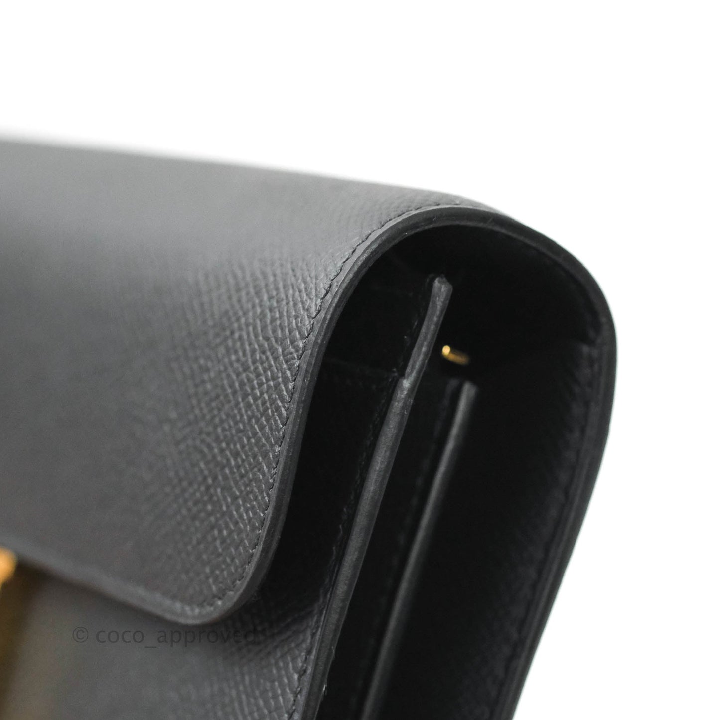 Hermès Constance Long To Go Wallet Black Epsom Gold Hardware