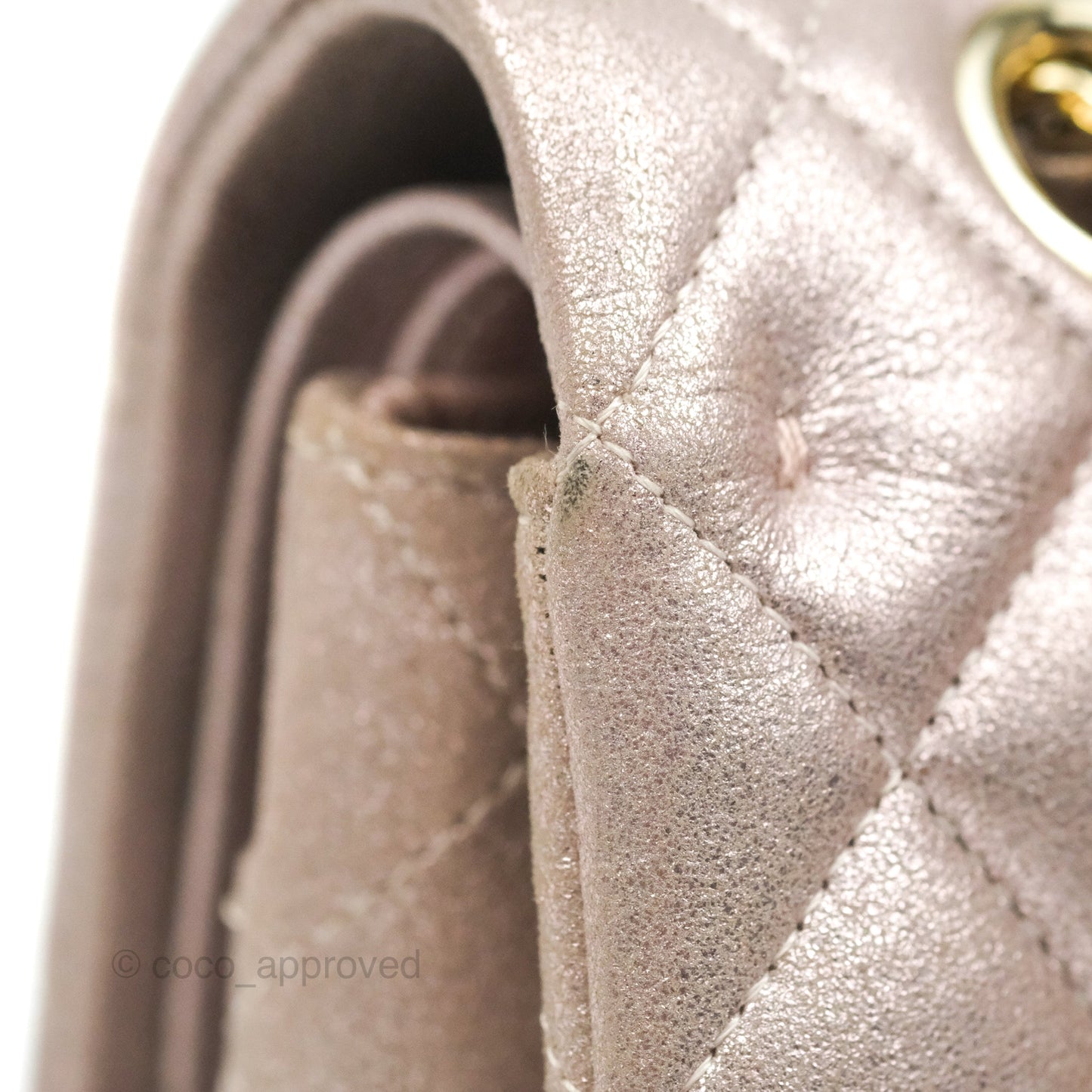 Chanel Classic M/L Medium Double Flap Rose Gold Pink Lambskin Gold Hardware