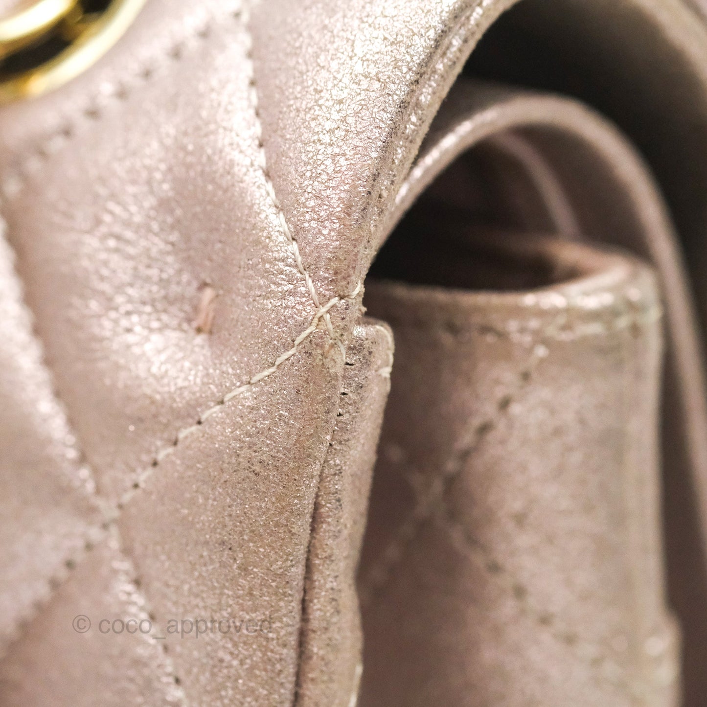 Chanel Classic M/L Medium Double Flap Rose Gold Pink Lambskin Gold Hardware