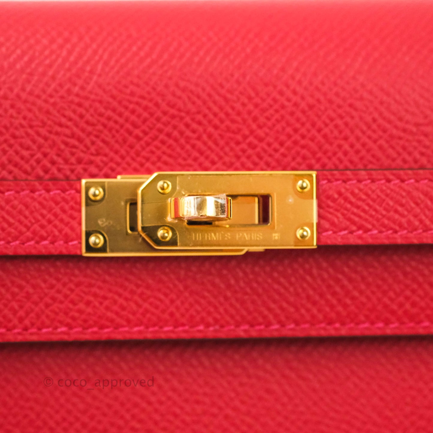 Hermès Epsom Kelly To Go Wallet Red Gold Palladium Hardware