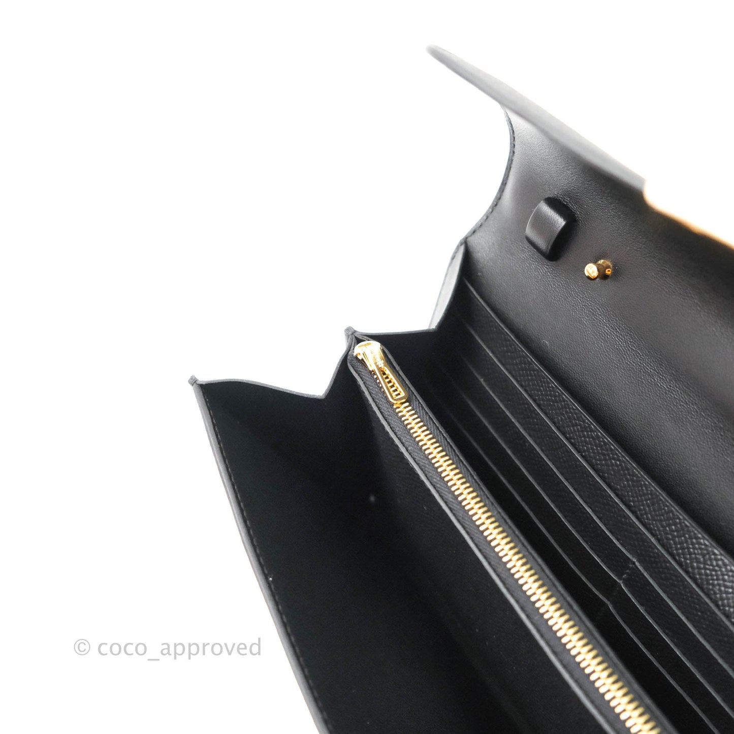 Hermès Constance Long To Go Wallet Black Epsom Gold Hardware