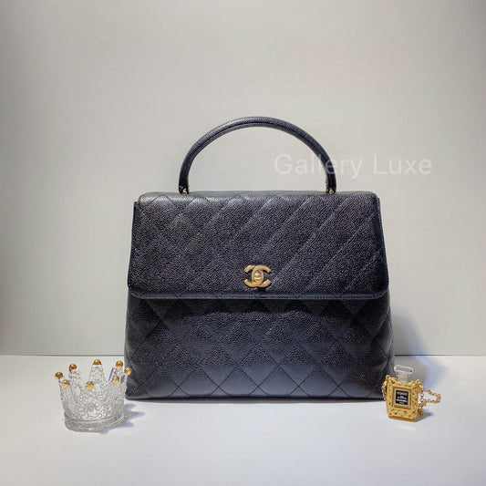 No.2792-Chanel Vintage Caviar Kelly Handle Bag