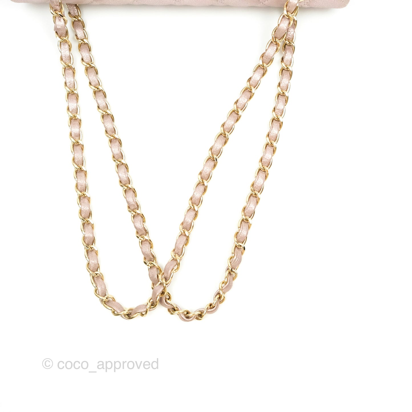 Chanel Classic M/L Medium Double Flap Rose Gold Pink Lambskin Gold Hardware