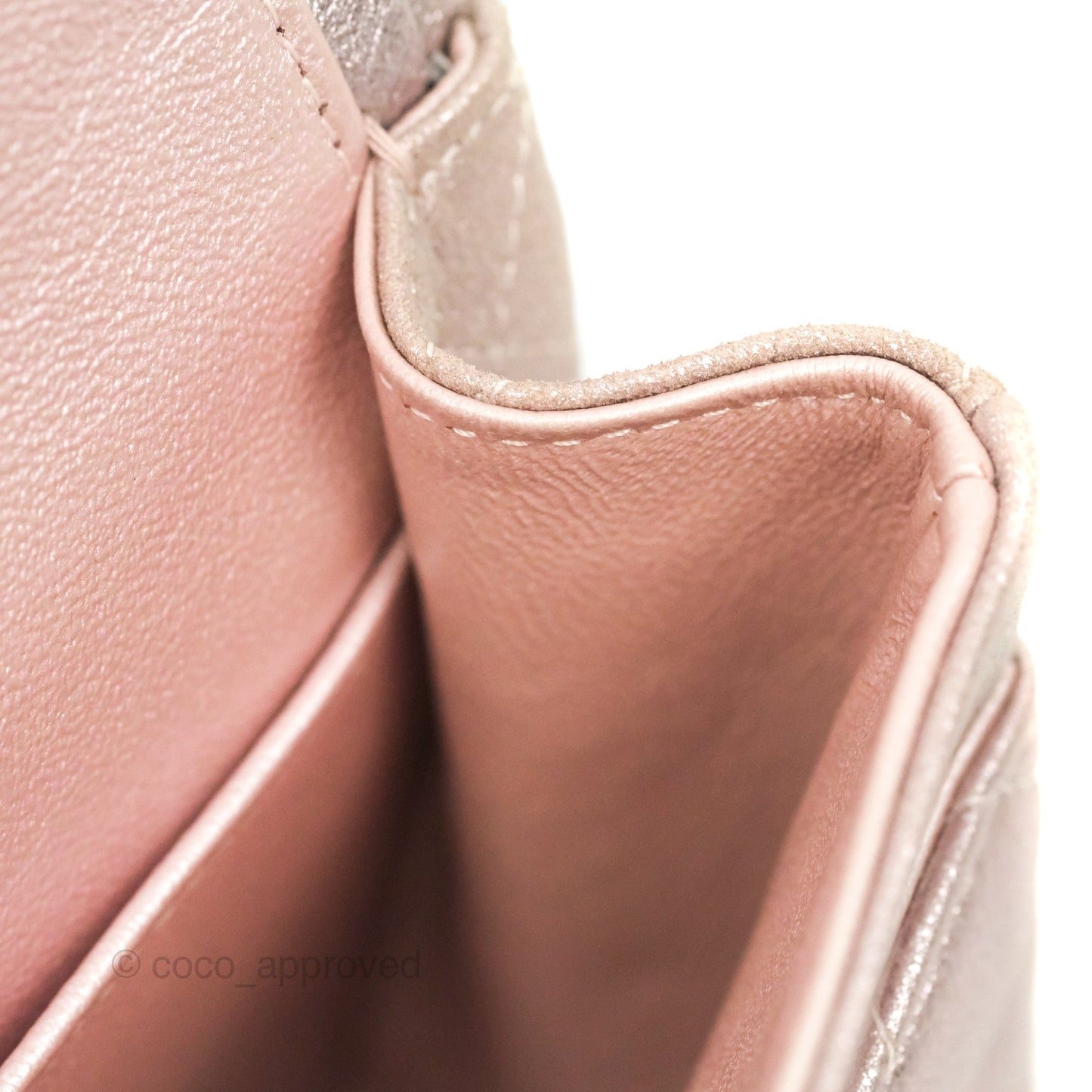 Chanel Classic M/L Medium Double Flap Rose Gold Pink Lambskin Gold Hardware