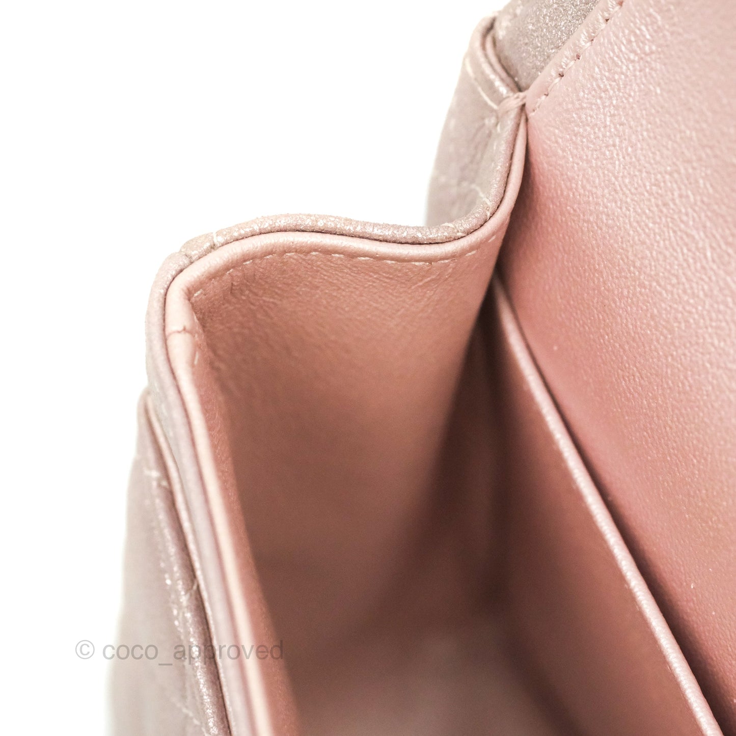 Chanel Classic M/L Medium Double Flap Rose Gold Pink Lambskin Gold Hardware