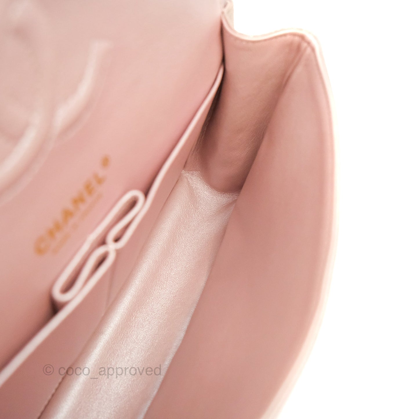 Chanel Classic M/L Medium Double Flap Rose Gold Pink Lambskin Gold Hardware