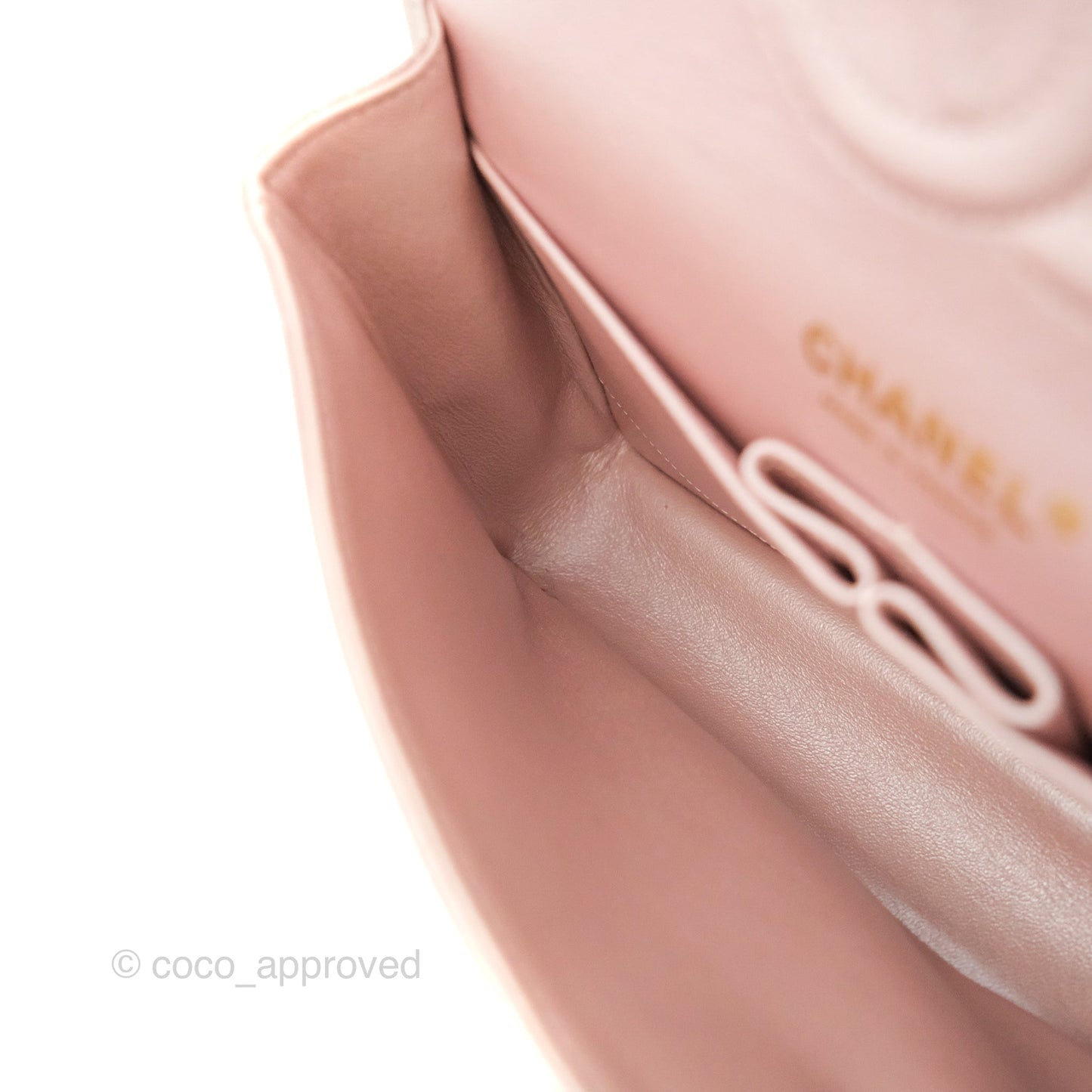 Chanel Classic M/L Medium Double Flap Rose Gold Pink Lambskin Gold Hardware