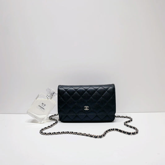 No.4137-Chanel Caviar Timeless Classic Wallet On Chain