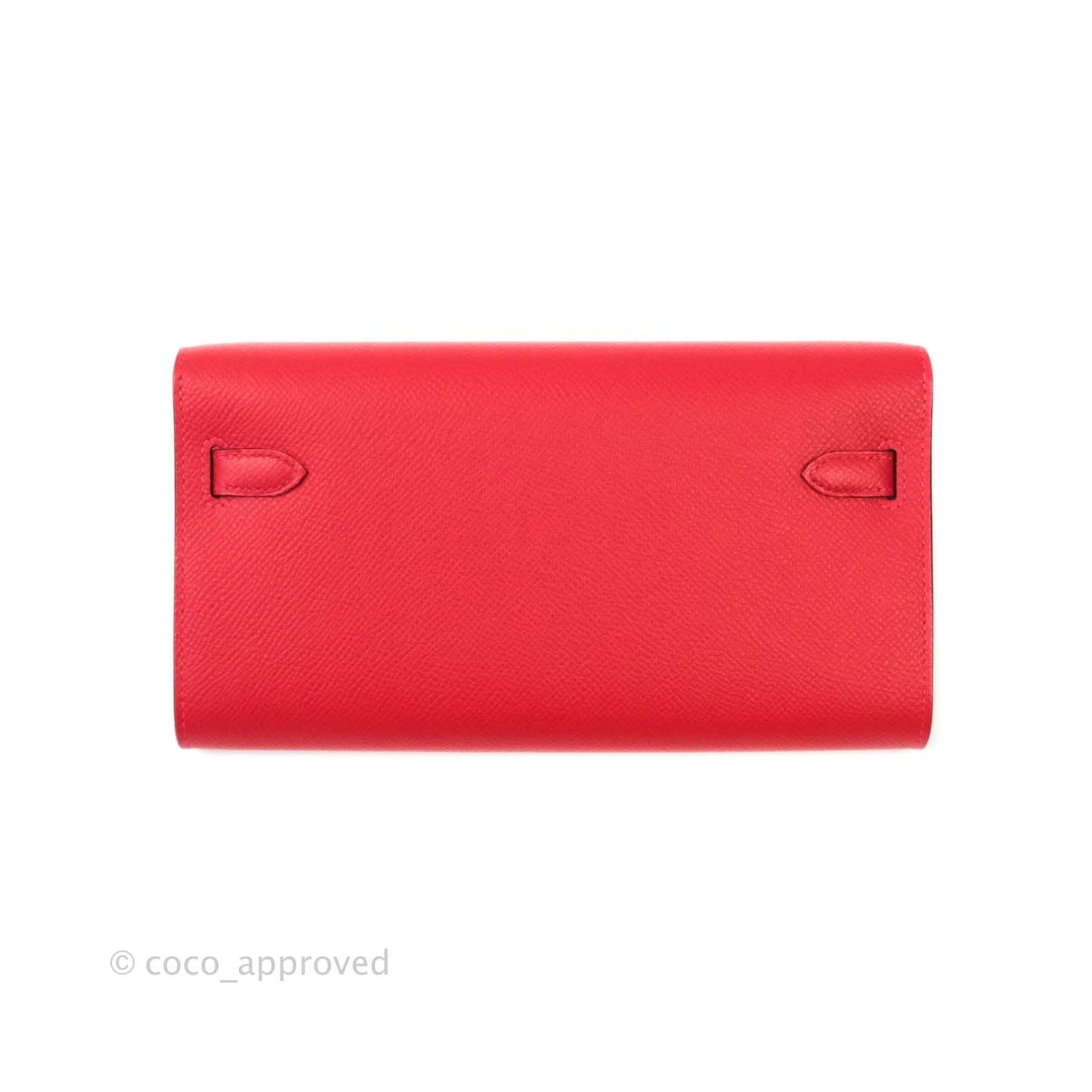 Hermès Epsom Kelly To Go Wallet Red Gold Palladium Hardware