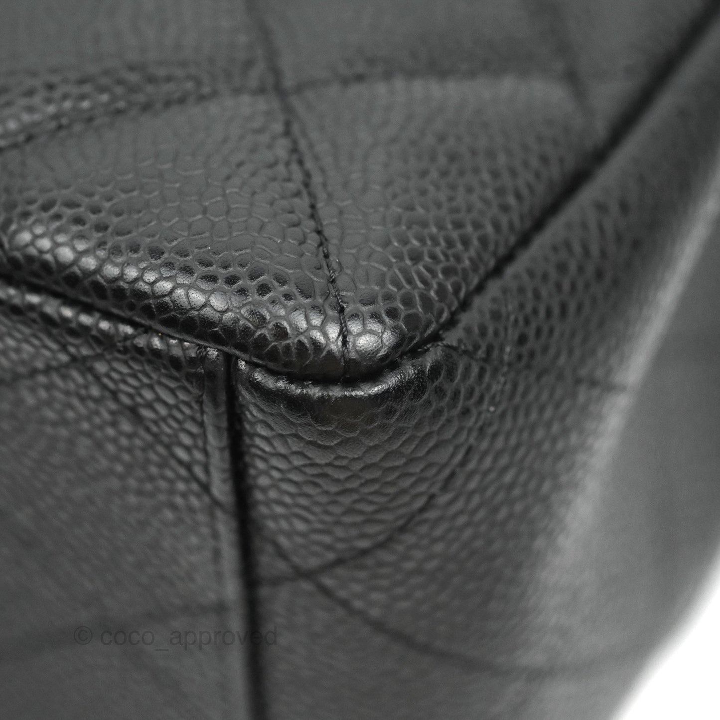 Chanel Quilted Single Flap Maxi Black Caviar Gold Hardware