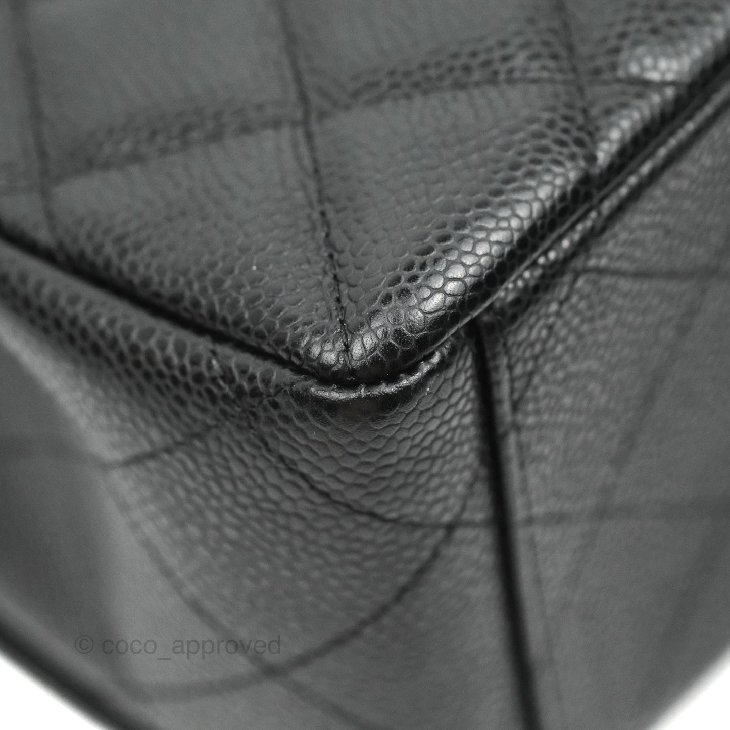 Chanel Quilted Single Flap Maxi Black Caviar Gold Hardware