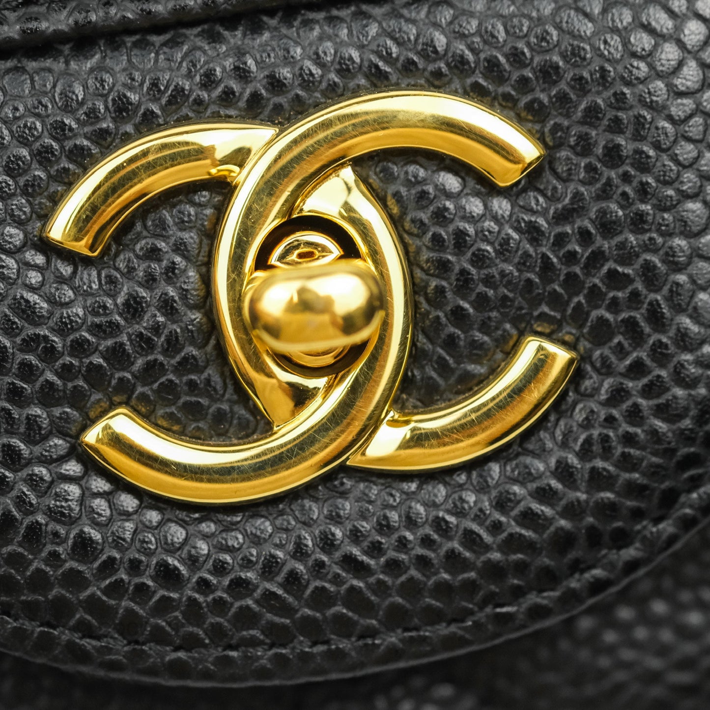 Chanel Quilted Single Flap Maxi Black Caviar Gold Hardware