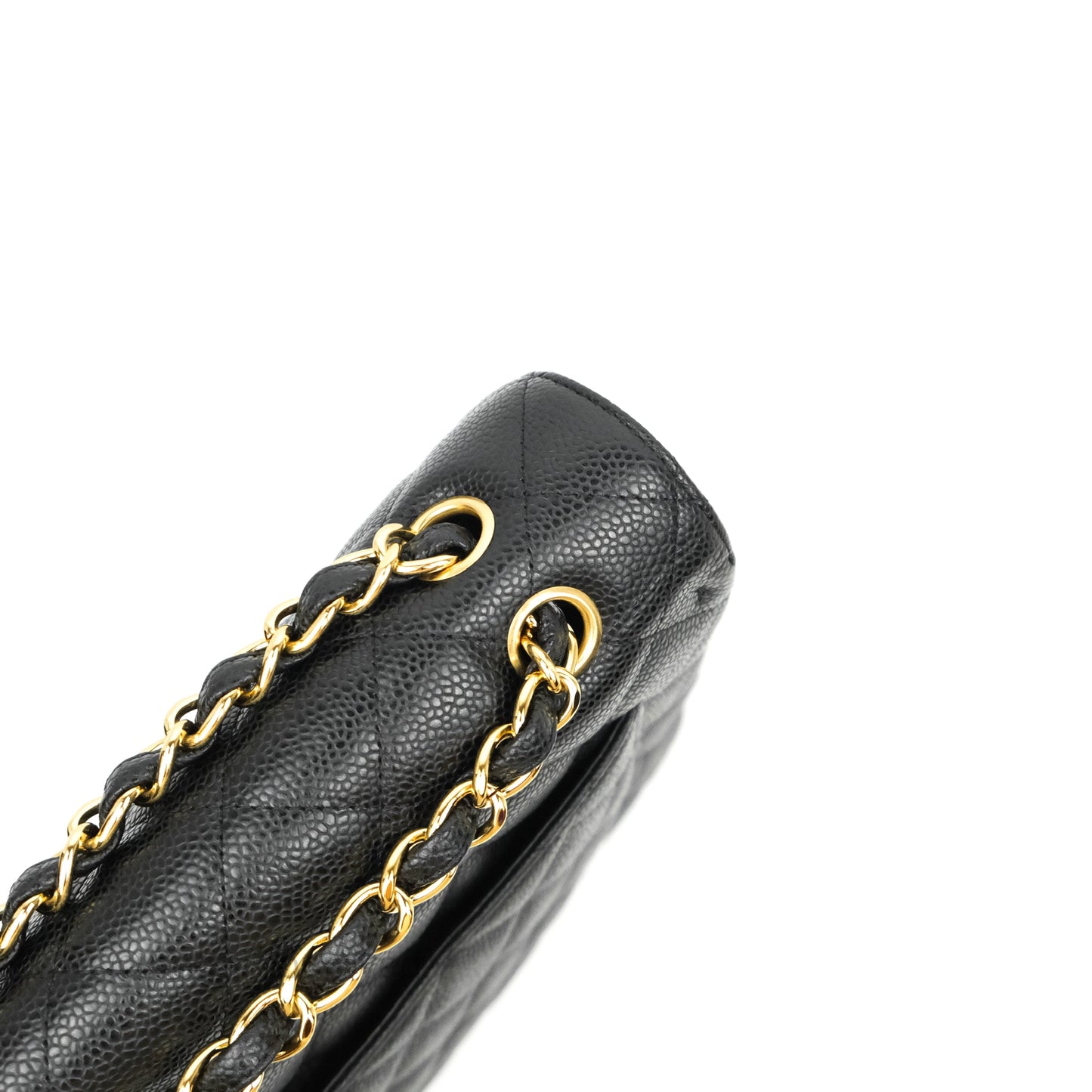 Chanel Quilted Single Flap Maxi Black Caviar Gold Hardware