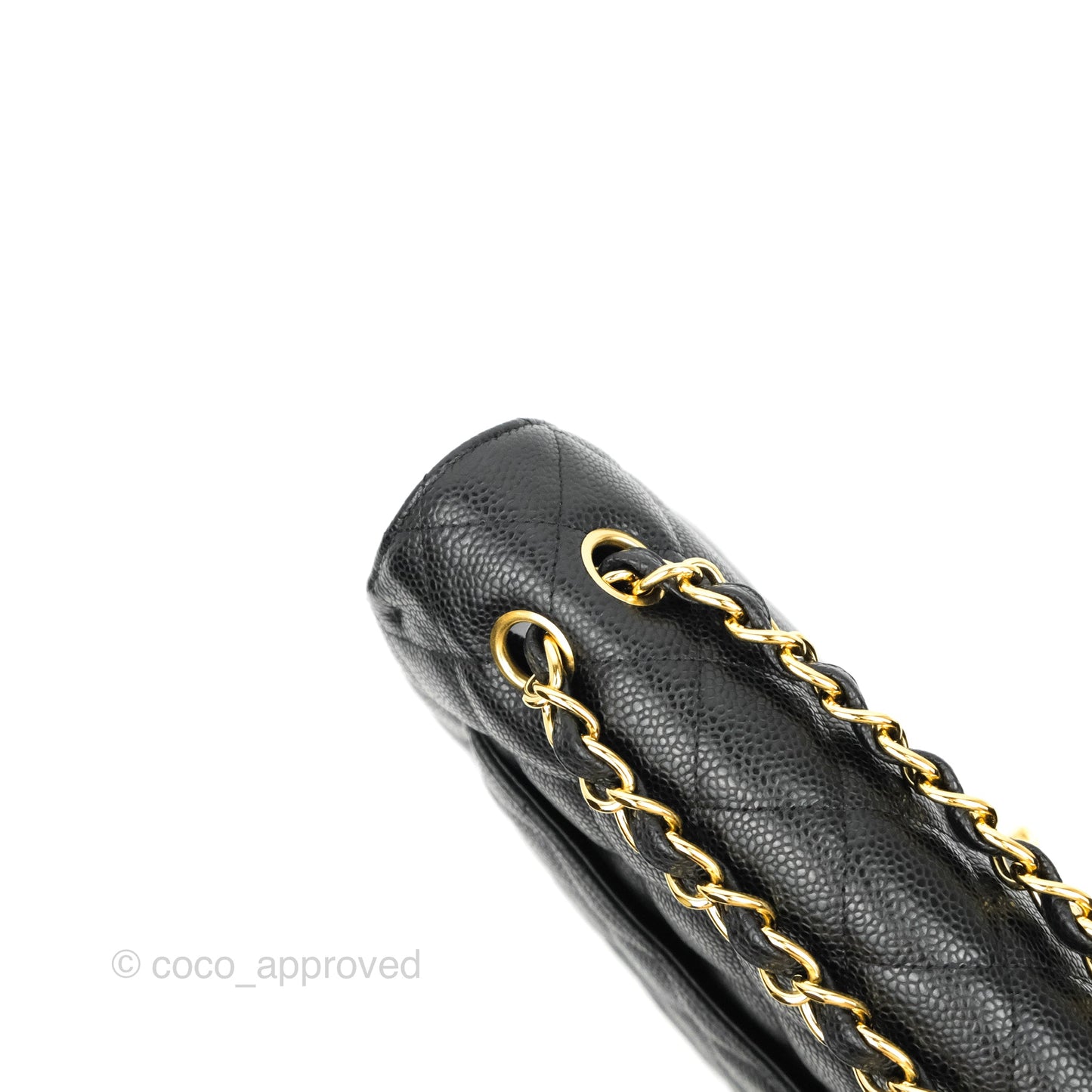Chanel Quilted Single Flap Maxi Black Caviar Gold Hardware