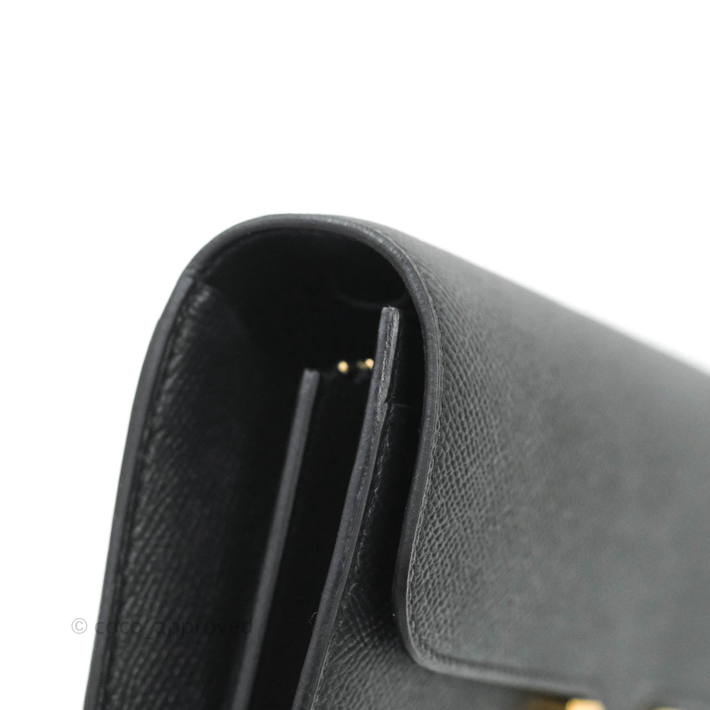 Hermès Constance Long To Go Wallet Black Epsom Gold Hardware