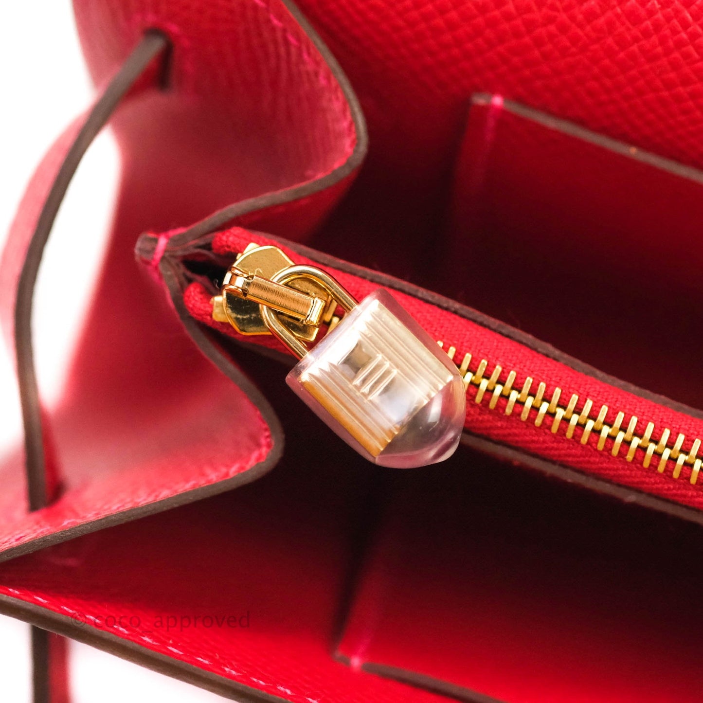 Hermès Epsom Kelly To Go Wallet Red Gold Palladium Hardware