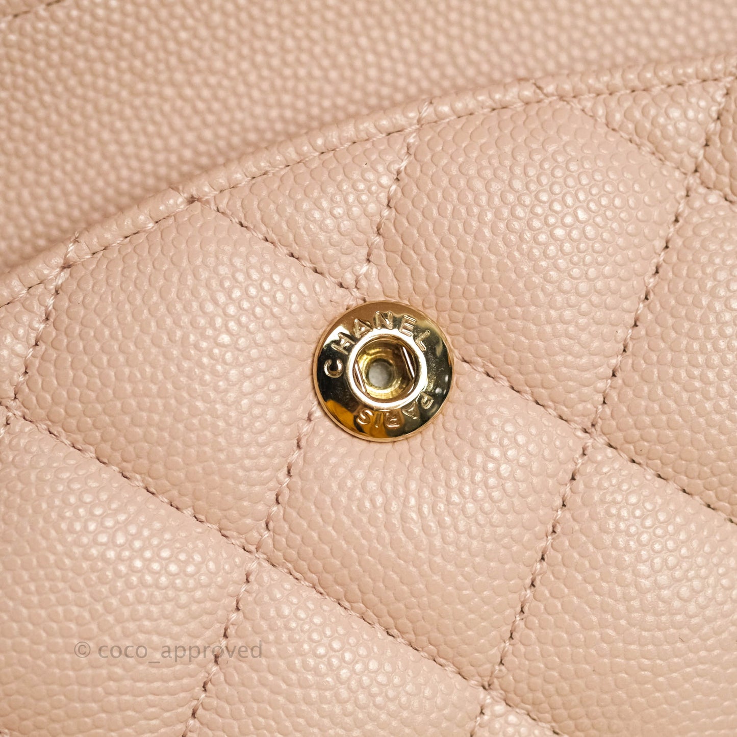 Chanel M/L Medium Double Flap Bag Rose Claire Caviar Gold Hardware 21C