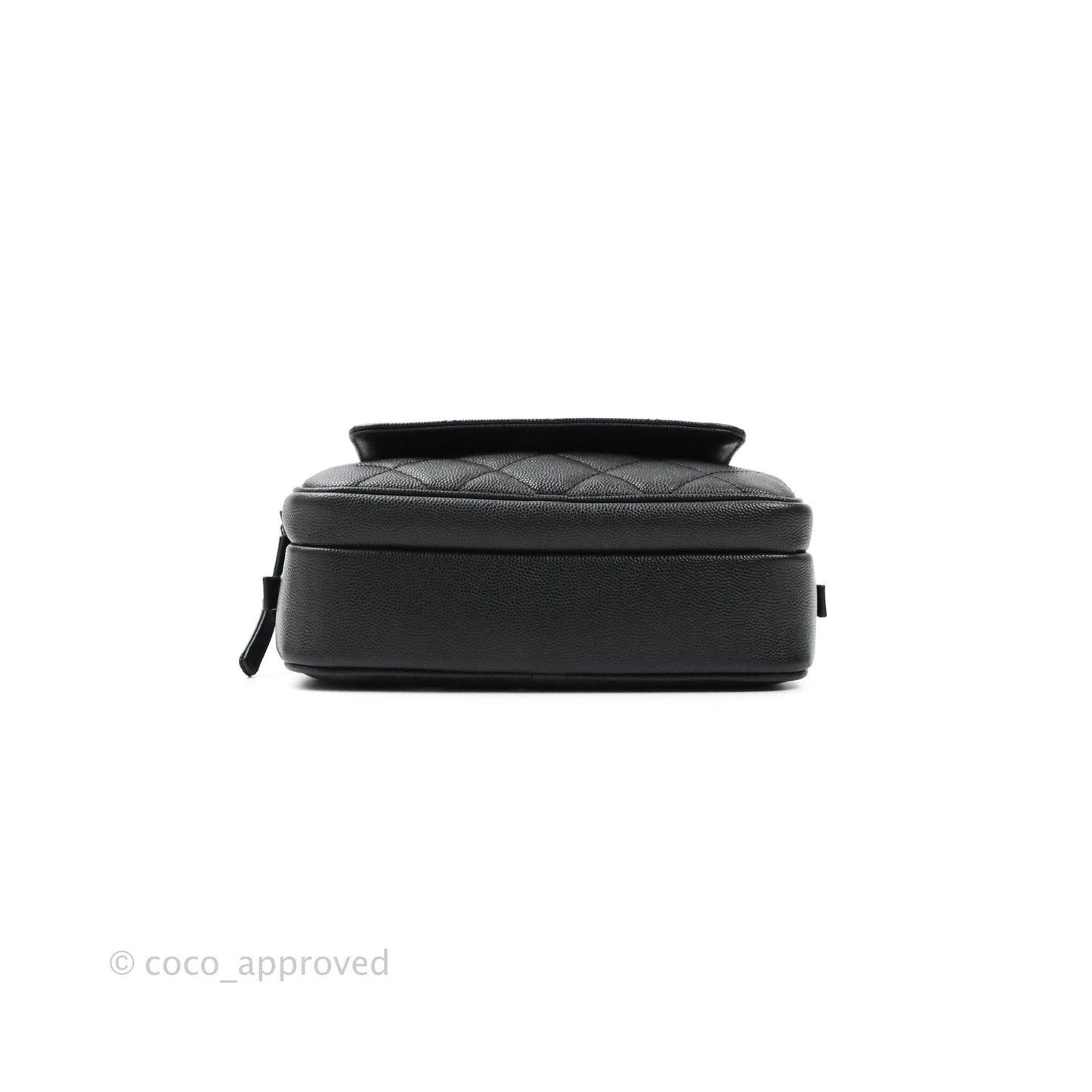 Chanel Quilted Caviar Waist Bag Black Gold Hardware