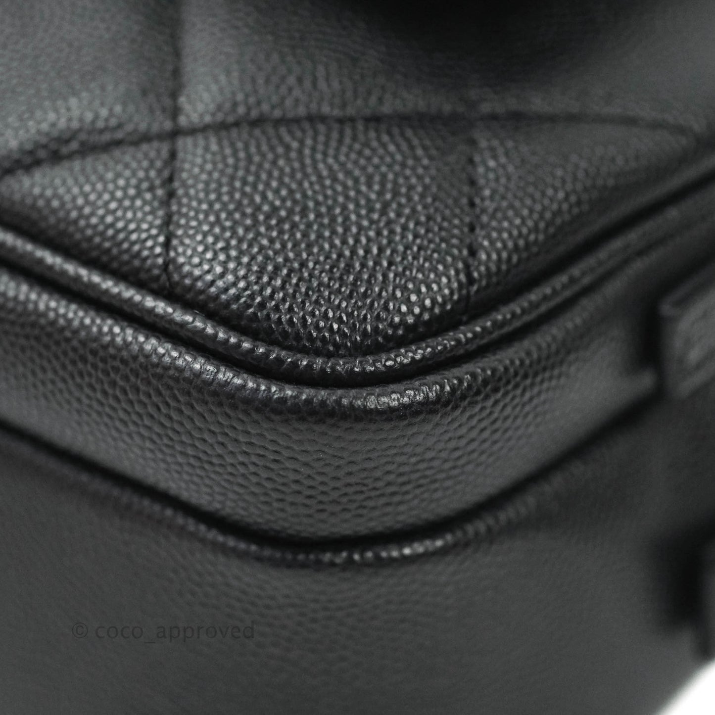 Chanel Quilted Caviar Waist Bag Black Gold Hardware