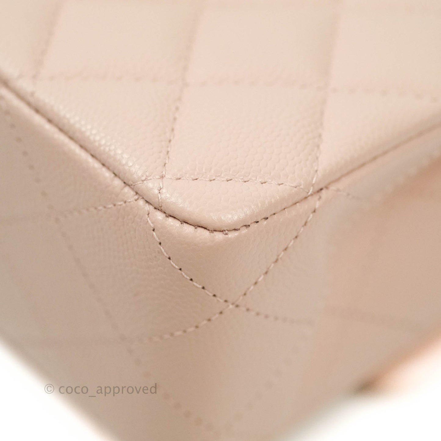 Chanel M/L Medium Double Flap Bag Rose Claire Caviar Gold Hardware 21C