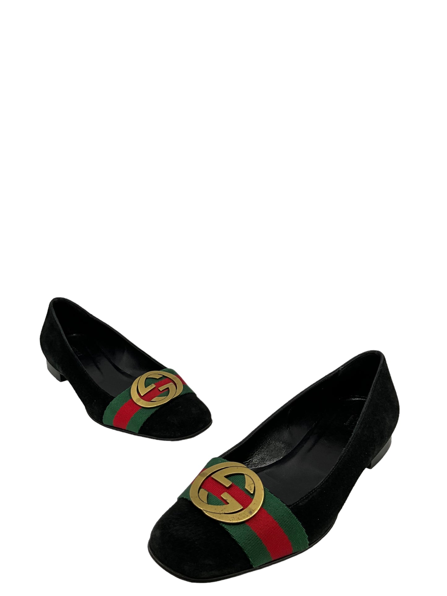 Luxury Gucci Trending 2025 Black Velvet Flats size 8